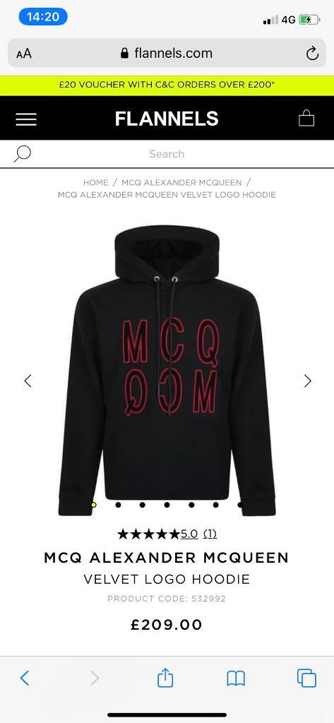 mcq alexander mcqueen velvet logo sweatshirt